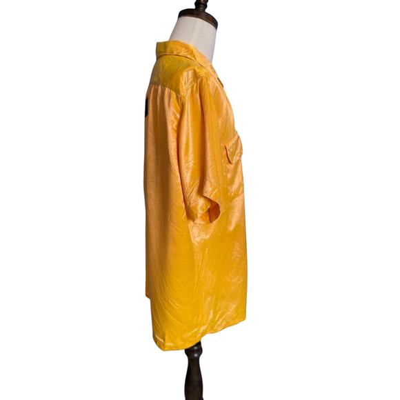 Vintage 40s/50s Men's SATIN Bowling Shirt "1" Embroidered on the Back M L - Picture 4 of 9